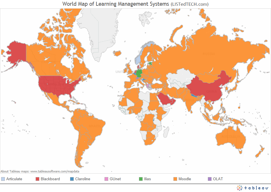 Worldwide LMS by country